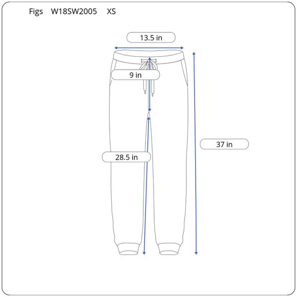 Figs Scrubs Set Catarina Top Zamora Jogger Pants Womens XS Ceil Blue 2443 2436 - Picture 11 of 11